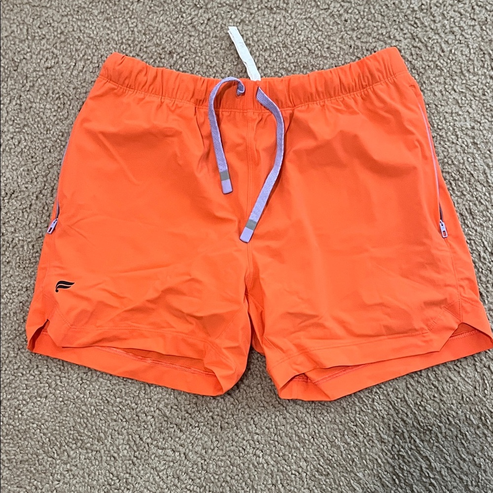 Fabletics Bright Orange Swim Trunks